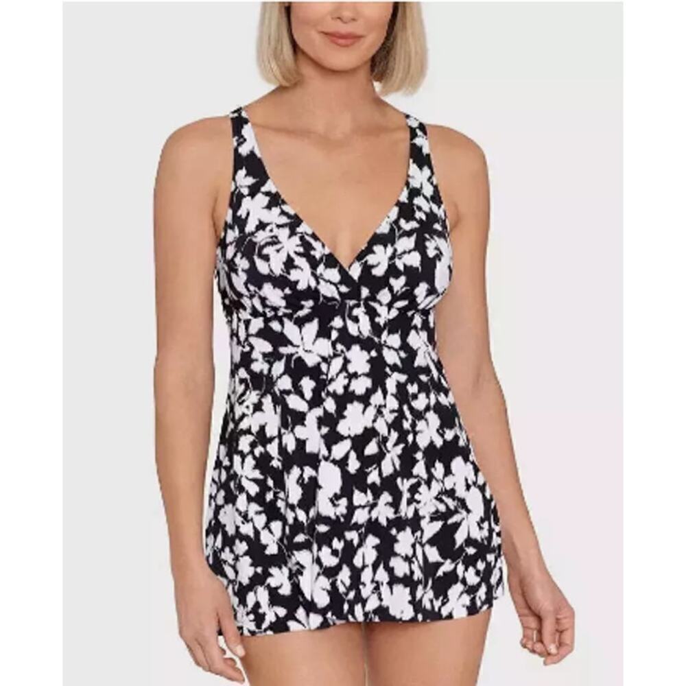 Swim Solutions Tummy Control Flyaway Swim‎ Dress Sz 8